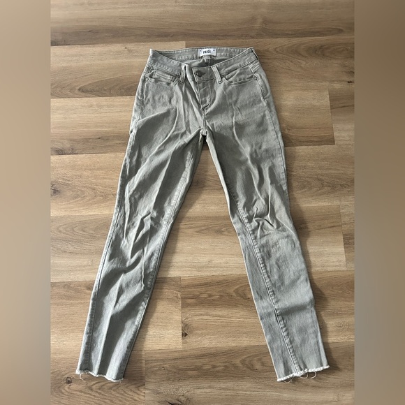 Paige Women’s High-Rise Skinny Jeans - Size 27, Light Green Wash- EUC - Picture 1 of 8